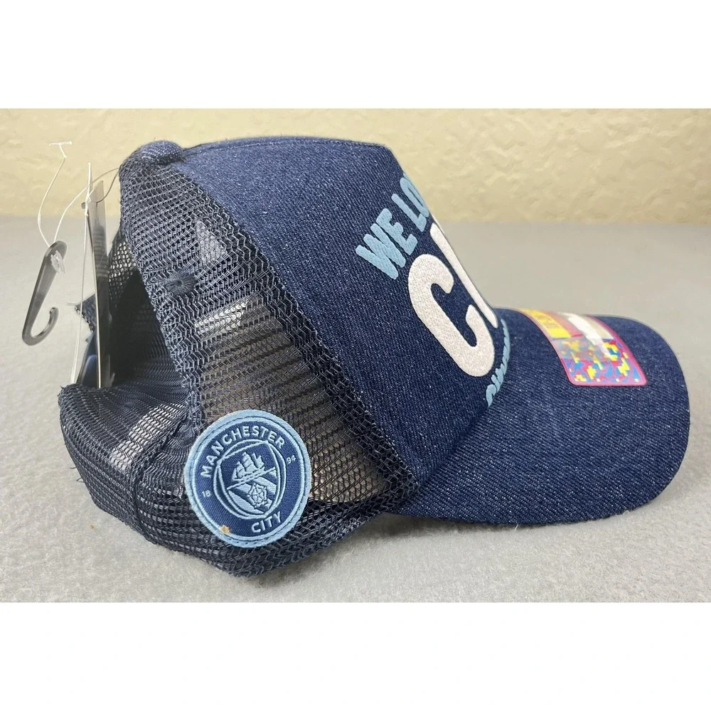 Manchester City Hat Snap Back Official Trucker We Love This City Soccer NEW‎